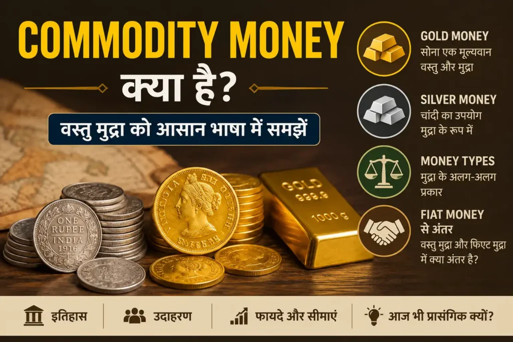 Commodity Money क्या है वस्तु मुद्रा Gold Money और Silver Money