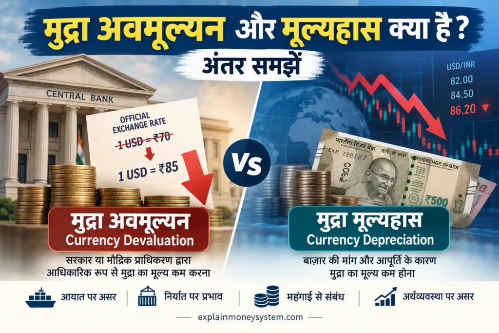 मुद्रा अवमूल्यन और मुद्रा मूल्यह्रास क्या है