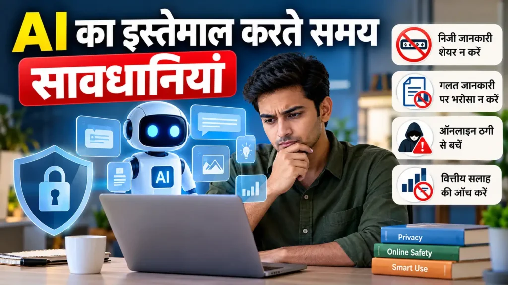 AI का इस्तेमाल करते समय सावधानियां और निजी जानकारी की सुरक्षा