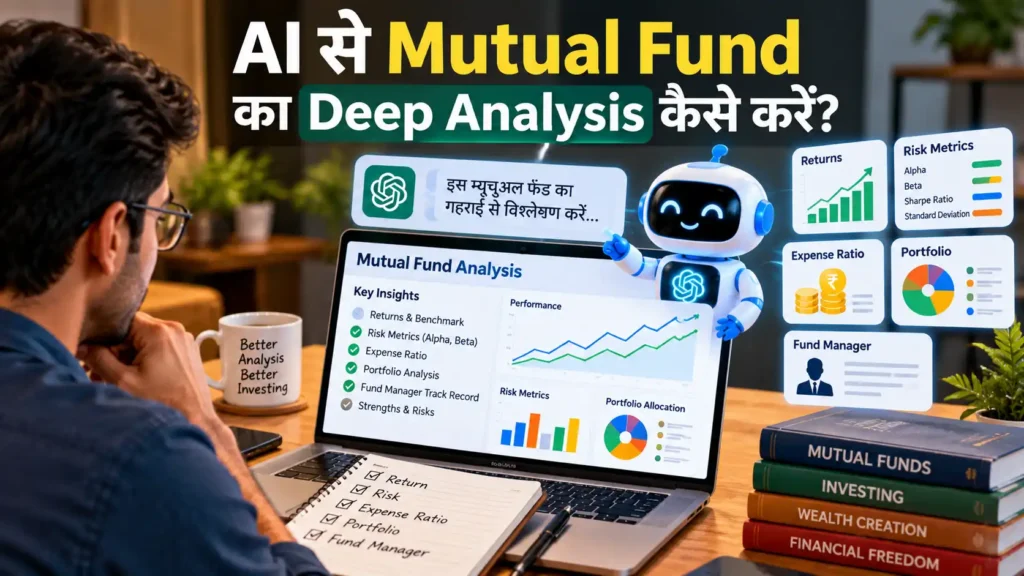 AI से Mutual Fund Analysis करते हुए निवेशक और फंड के जोखिम, रिटर्न व पोर्टफोलियो का विश्लेषण